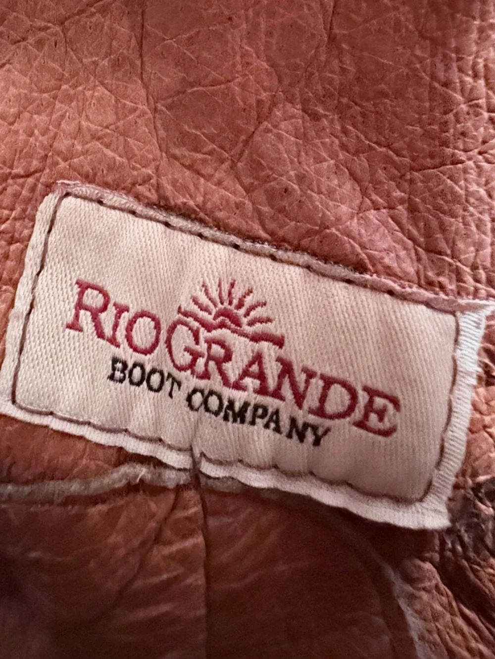 Rio Grande Cowboy Boots Brown Leather Western Roper Size 7.5 Western Cowboy